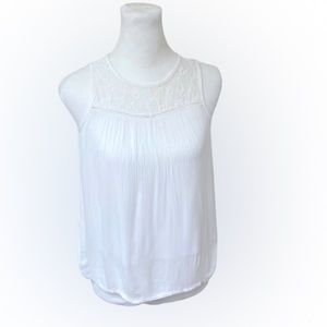 Vanilla Star White Tank Top Women Size Large
